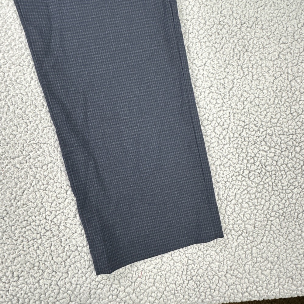 Calvin Klein Slim Fit Dress Pants Men 32x32 Blue Microcheck Stretch Preppy - Picture 10 of 16